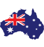 SES Distribution : Australian Flag in Country Map Shape